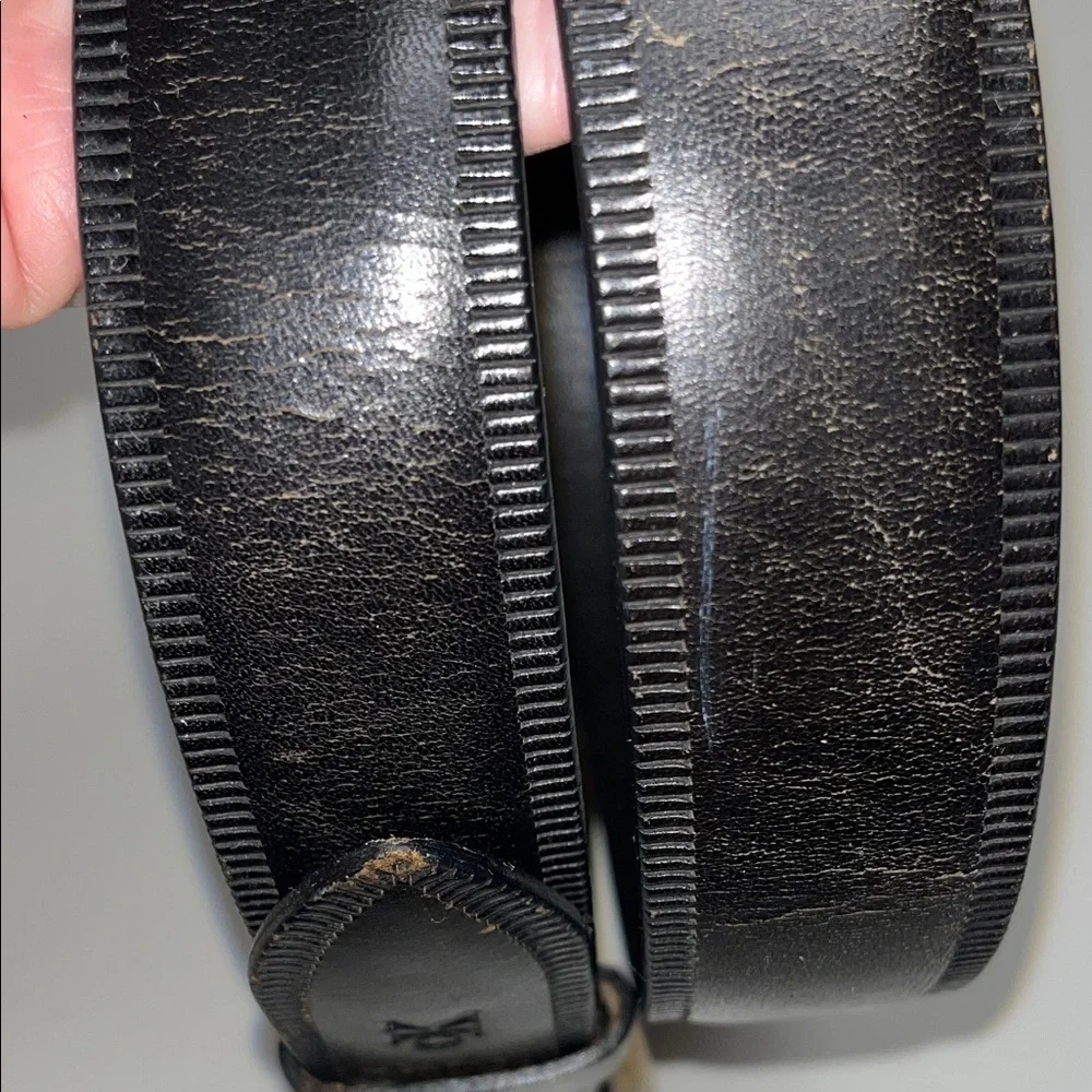 Calvin Klein Deep Brown Size 38 leather Belt w/ Brass Buckle